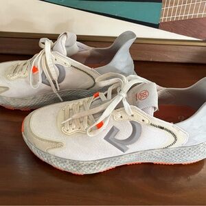 gfore men's gold shoes, worn less than 5 times